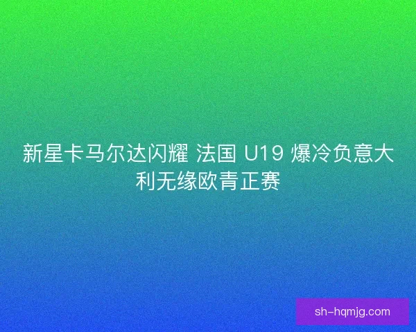 新星卡马尔达闪耀 法国 U19 爆冷负意大利无缘欧青正赛